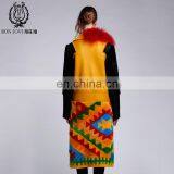 Charm Style Sheep Shearing Fur Jacket Wonderful Design Merino Sheep Fur Overcoat Ladies Winter Multicolor Fur And Leather Coat thumbnail-3