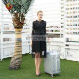 Black Elegant V Neck Women Party Dress Formal Office Dresses for Ladies With Lace thumbnail-6