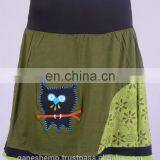 Beautiful Crochet Owl In Hazel Green Floral Print Skirt HHCS 110 A