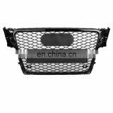 2009-2012 Honeycomb Mesh Hex Grille - Gloss Black for Audi A4 / S4 B8 8T RS4 Style thumbnail-2