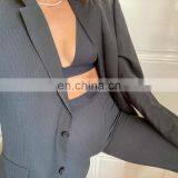 2020 New Arrivals Women Sexy V-Neck Sports Fitness Yoga Suit Ladies Yoga Two Piece Clothing Set Women Clothing Set thumbnail-6