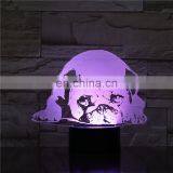 Pug Dog Desk Lamp Bedside 3D Illusion 7 Color Changing Hoom Decorative Child Kids Night Light LED Lamp thumbnail-7