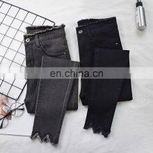 2020 Top Selling Soft, and Breathable Fashionable New Style Blue Black Gray Denim Ladies Pencil Pants Women Pencil Jeans/ thumbnail-3
