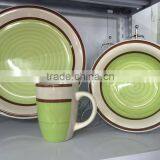 Fine Stoneware Dinnerware, Ceramic Pakistan Dinner Sets, Handprinted Dinner Set thumbnail-4