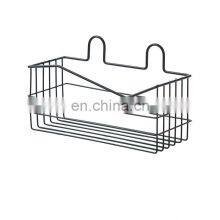 Multi-functional Save Space Single Wall Mounted No Punching Shower Soap Basket Bathroom Storage Rack thumbnail-2