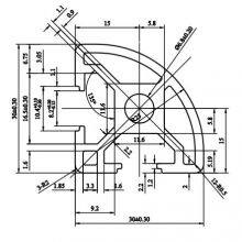 MK-8-3030R Customized Industrial Extruded Aluminium Profiles 6063 T5 T-Slot 3030 for Workbench Factory Price thumbnail-2