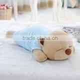 Plush Toy Sleeping Bear/Soft Gift Toy Laying Bear With Eyes Close to Sleep/Stuffed Toy Bear With Colorful T-Shirt thumbnail-2