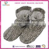 Leopard soft plush microwave heat pack/ warm boots
