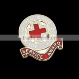Australian red cross society service award lapel pins,hard enamel cross pin lapel