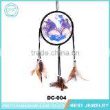 Wholesale Feathers Wall Hanging Decoration Indian Dream Catcher With Wolf Pattern thumbnail-1
