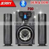 P20 JERRYPOWER 2.1 speaker with usb input /blutooth speaker with led light/ subwoofer speaker