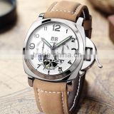 Relojes de moda Chinese automatic movement stainless steel back watch man