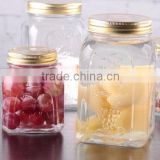 hot sale food glass jars with tin caps, spice jar, container homes