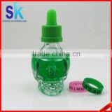 30ml clear skull bottles with the black dropper cap
