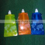 New Design Bpa Free Plastic Foldable Water Drink Bottle Bag With Hook and Gravure Printing,custom Bottle Bag thumbnail-1