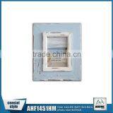 Antique Beach Wooden Photo Frame 4x6" With White Frame At Face