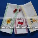 woven fabric pure 100%cotton waffle embroidery tea towel fabric kitchen towel