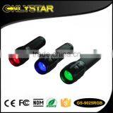 Onlystar GS-9025RGB New Product RBG 3 Color Changing Led Torch