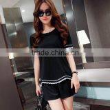 2015 Cheap Fashion Design Summer Women Chiffon Style Blouse T Shirts or Blouse With Lace and the t Shirt With Wholesale Price