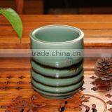 Longquan Celadon Hand - Plums Glazed Stippling Bamboo Pen thumbnail-2