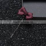 Men's Bow Tie Lapel Pin Handmade Bow Tie Cotton Red and White Boutonniere thumbnail-2