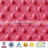 2016 Fashion Design SGS Checked Skin-friendly Print Pink Minky Dots Fabric thumbnail-1