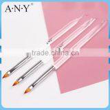 ANY Clear Acrylic Handle Nylon Hair 3D Nail Art Design Care Brush