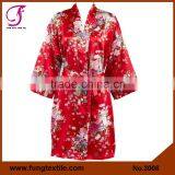 300807 Women Floral Satin Dressing Gown thumbnail-4