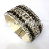 Fashion Leather Twist Braid Chain Bracelet Bangle for Girl thumbnail-2
