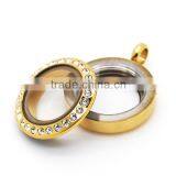316l Stainless Steel Lockets Open Locket Jewelry Pendant Magnetic Gold Locket thumbnail-4