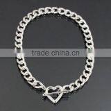 Heart Charm Fashion Toggle Link Chain Necklace