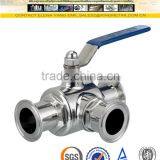 SS304/316 Stainless Steel Sanitary 3 Way Ball Valve 4 Inch thumbnail-6