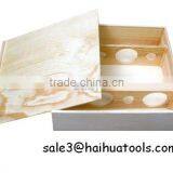 Pine WOOD Wine Box Screen-print Logo Nature Color for 4 Bottles