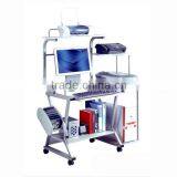 Factory Direct Sale Glass Computer Desk With Shelf