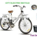 2013 Christmas Promotion Cheap e Bike Elektro-Fahrrad NEW 26"Adult Electric E-Bike 7 Speed Bicycle Women's Bike thumbnail-1