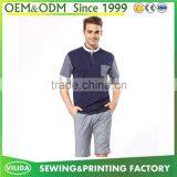 Wholesale OEM Men's Casual Short Sleeve Polo Shirt High Quality Stitching Stripe Sleeves Polo Shirt thumbnail-4