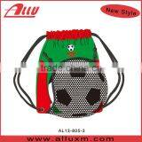 2014 World Cup Football Sport Drawstring Backpack Bag With Ball Holder for Italy thumbnail-1
