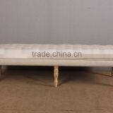 Antique European Style Upholstery Fabric Ottoman Bench Stool thumbnail-2