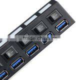 Usb 3.0 Hub Driver 7 Ports With On/Off Switch + AC Power Adapter For Desktop Laptop thumbnail-6