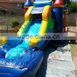 Top sales Castle type bouncy water slide inflatale water park outdoor games