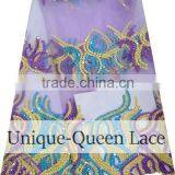 2016 High Quality African French Tulle Lace Fabric Embroidered Wholesale/ African Tulle Lace Fabric/tulle Lace thumbnail-3