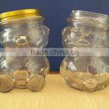 Food Use and Eco-Friendly Feature Glass Storage Jar in Bear Shape Glass Jar 350ml/glass Bear Shape Jar thumbnail-3