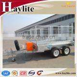 Hot Dipped Galvanized Single Axle Hydraulic Farm Box Tipping Trailer thumbnail-1