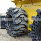 High Quality Solid Skid Steer Loader Tires SKS Tire With Hole on Sidewall 10-16.5 12-16.5 thumbnail-5