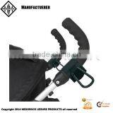 High Quality Mental+leather 2 Packs Balck Anti-slip Baby Stroller Hook thumbnail-3