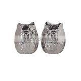 Metallic Owl Salt Pepper Shakers (Silver) thumbnail-1