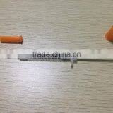 Orange Cap Disposable Insulin Syringe 1ml 0.5ml 0.3ml With Fixed Needle Syringe Factory thumbnail-2