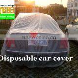 PE Transparent Color Plastic Disposable Car Cover XL# thumbnail-2