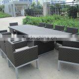 Luxury Garden Furniture Wicker Aluminum Rattan Dining Table and Chair(CF935) thumbnail-3