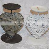 Wholesale Wicker Heart Wooden Candle Holder for Christmas Decoration thumbnail-1